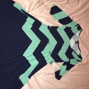 BLUE CHEVRON DRESS// RUE21